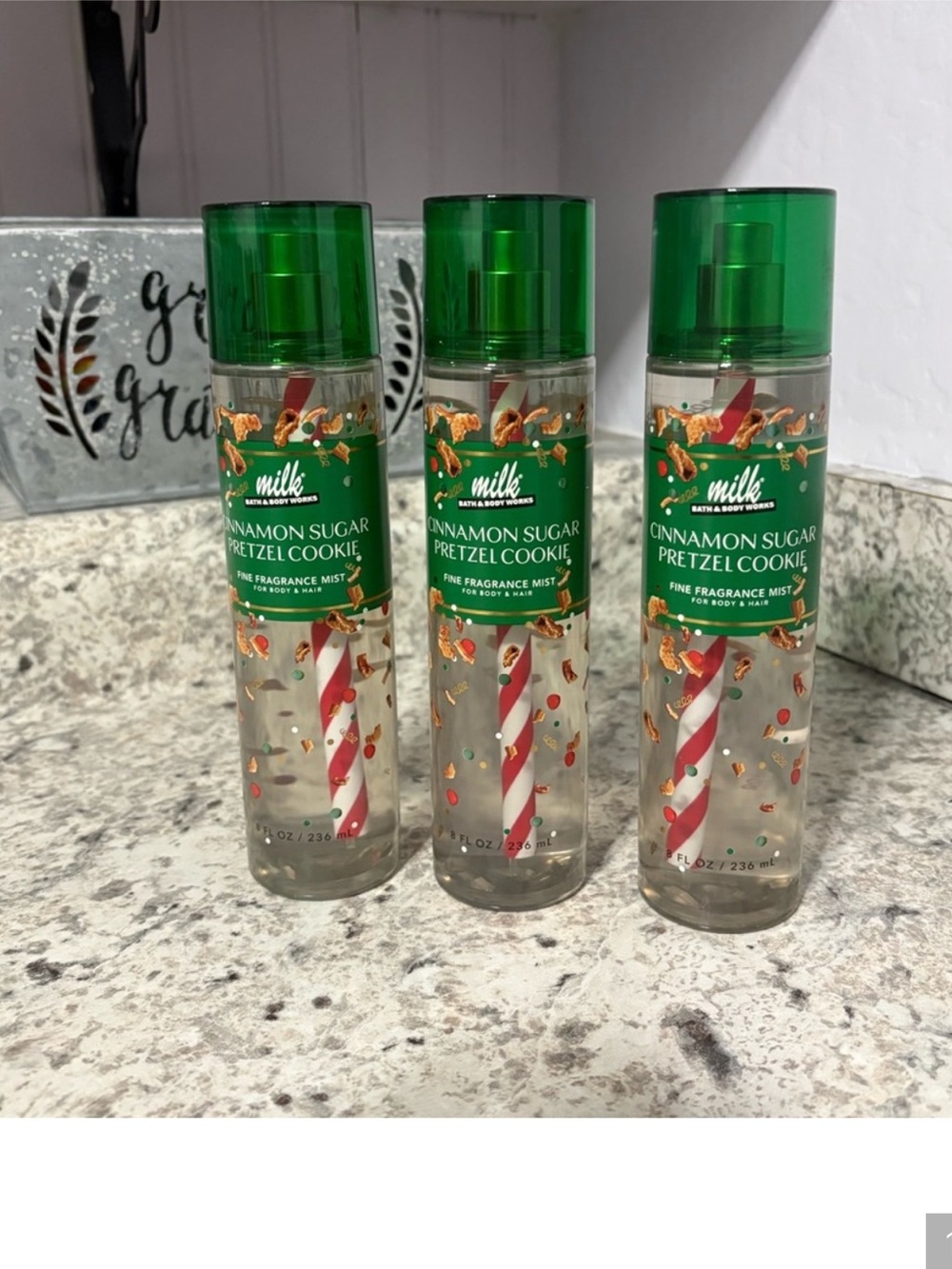 3 Bath & BodyWorks Limited Seasonal  Collection Cinnamon Sugar Pretzel Cookie